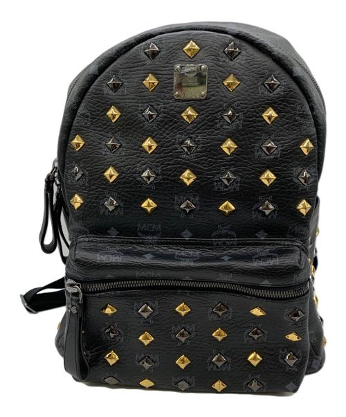 MCM（エムシーエム）MCM (エムシーエム) スタッズリュック ブラックの古着・服飾アイテム