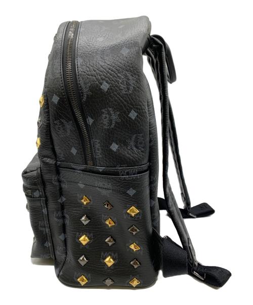 MCM（エムシーエム）MCM (エムシーエム) スタッズリュック ブラックの古着・服飾アイテム
