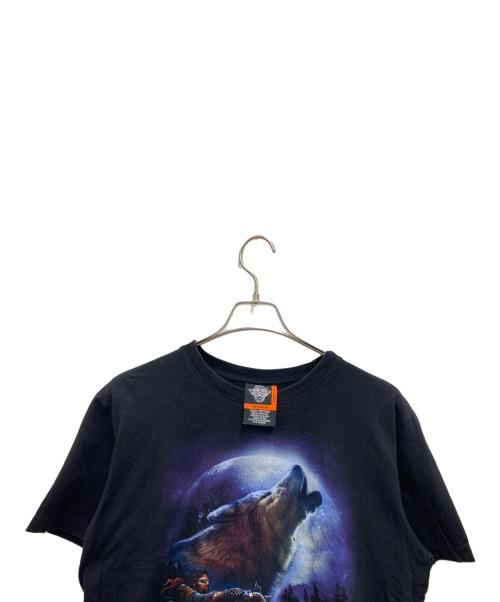 ROCKEAGLE（ロックイーグル）ROCKEAGLE (ロックイーグル) プリントTシャツ ブラック サイズ:Lの古着・服飾アイテム