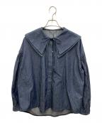 Mila Owenミラオーウェン）の古着「長袖ブラウス」｜インディゴ