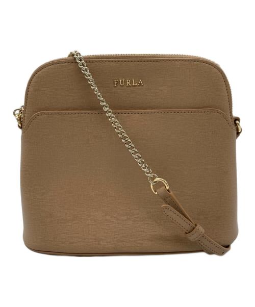 FURLA（フルラ）FURLA (フルラ) ショルダーバッグ ベージュ×ゴールドの古着・服飾アイテム