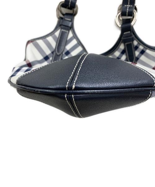 BURBERRY BLUE LABEL（バーバリー ブルー レーベル）BURBERRY BLUE LABEL (バーバリーロンドンブルーレーベル) トートバッグ ホワイト×ブルーの古着・服飾アイテム
