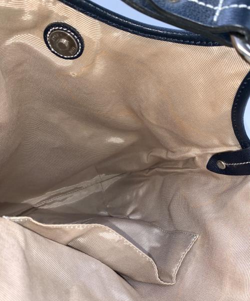 BURBERRY BLUE LABEL（バーバリー ブルー レーベル）BURBERRY BLUE LABEL (バーバリーロンドンブルーレーベル) トートバッグ ホワイト×ブルーの古着・服飾アイテム