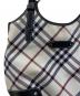 BURBERRY BLUE LABEL (バーバリーロンドンブルーレーベル) トートバッグ ホワイト×ブルー：8000円