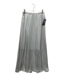 The rejoice（ザリジョイス）の古着「サテンスカート」｜グリーン