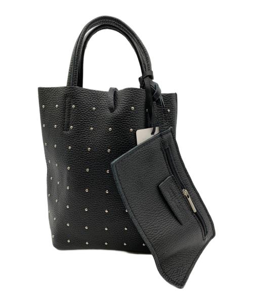 MARLON（マロン）MARLON (マロン) レザーハンドバッグ ブラックの古着・服飾アイテム