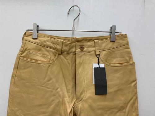 PAUL SMITH（ポールスミス）Paul Smith (ポールスミス) レザーパンツ ベージュ サイズ:W31 未使用品の古着・服飾アイテム