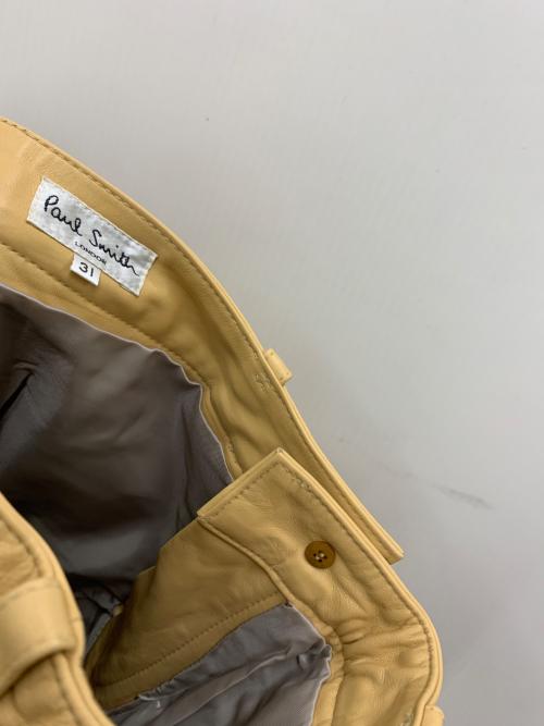PAUL SMITH（ポールスミス）Paul Smith (ポールスミス) レザーパンツ ベージュ サイズ:W31 未使用品の古着・服飾アイテム