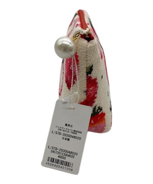 LOVERARY（ラブラリー）LOVERARY (ラブラリー) ポーチ ホワイト×レッド 未使用品の古着・服飾アイテム