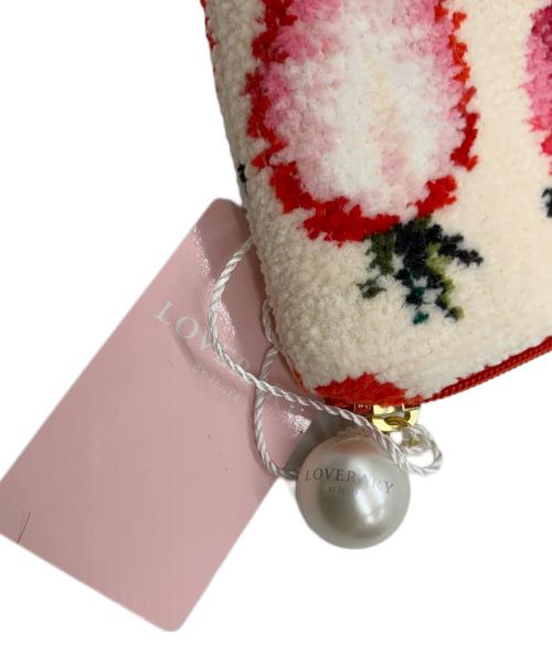 LOVERARY（ラブラリー）LOVERARY (ラブラリー) ポーチ ホワイト×レッド 未使用品の古着・服飾アイテム