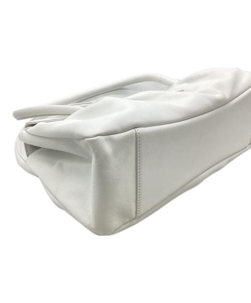 KITAMURA（キタムラ）KITAMURA (キタムラ) レザーハンドバッグ ホワイトの古着・服飾アイテム