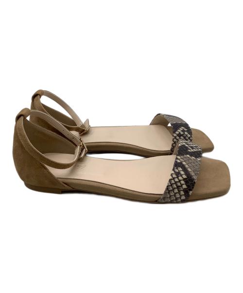 VIOLA&EMMA（ヴィオラアンドエマ）VIOLA&EMMA (ヴィオラアンドエマ) アンクルストラップサンダル ベージュ サイズ:23.0の古着・服飾アイテム