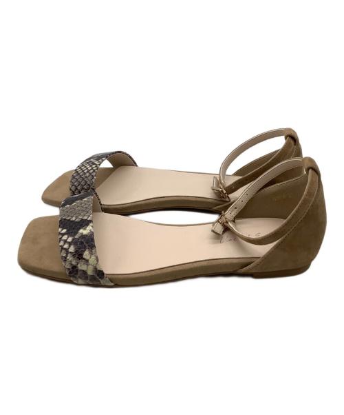 VIOLA&EMMA（ヴィオラアンドエマ）VIOLA&EMMA (ヴィオラアンドエマ) アンクルストラップサンダル ベージュ サイズ:23.0の古着・服飾アイテム