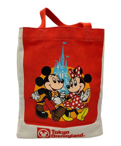 DISNEY（ディズニー）DISNEY (ディズニー) トートバッグ レッド×ベージュの古着・服飾アイテム