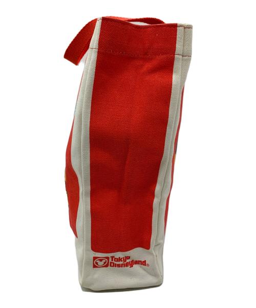 DISNEY（ディズニー）DISNEY (ディズニー) トートバッグ レッド×ベージュの古着・服飾アイテム