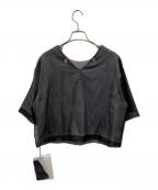 AuieFアウィーエフ）の古着「半袖ブラウス」｜チャコールグレー