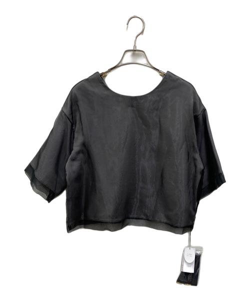 AuieF（アウィーエフ）AuieF (アウィーエフ) 半袖ブラウス チャコールグレー サイズ:38 未使用品の古着・服飾アイテム