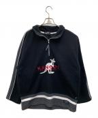 KANGOLカンゴール）の古着「ハーフジップフリースジャケット」｜ブラック