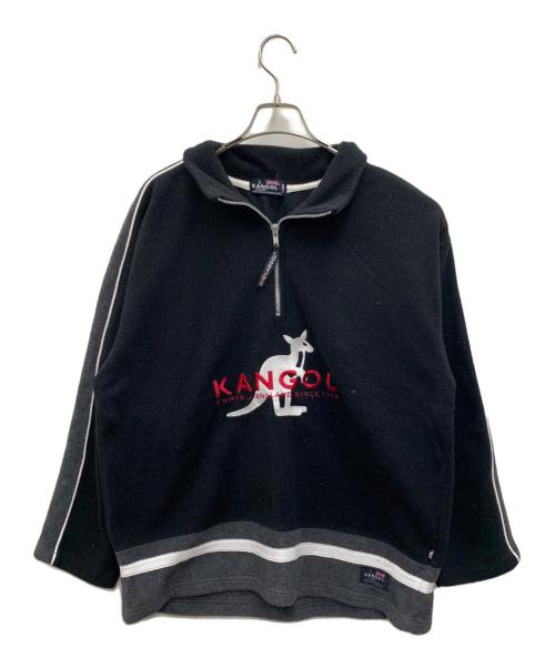 KANGOL（カンゴール）KANGOL (カンゴール) ハーフジップフリースジャケット ブラック サイズ:Lの古着・服飾アイテム
