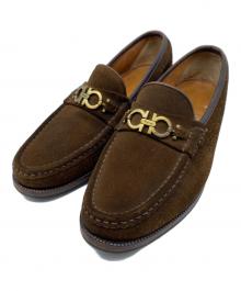 Salvatore Ferragamo（サルヴァトーレ フェラガモ）の古着「スウェードローファー」｜ブラウン