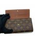 中古・古着 LOUIS VUITTON (ルイ ヴィトン) 長財布 ブラウン：12000円