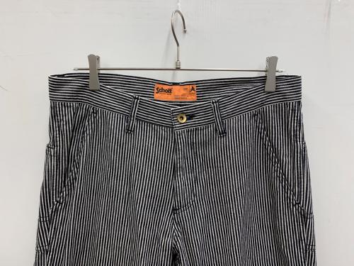 Schott（ショット）Schott (ショット) ペインターパンツ ブラック×ホワイト サイズ:Lの古着・服飾アイテム