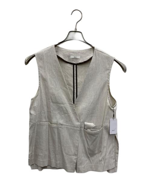 AuieF（アウィーエフ）AuieF (アウィーエフ) ジレ ベージュ サイズ:38 未使用品の古着・服飾アイテム