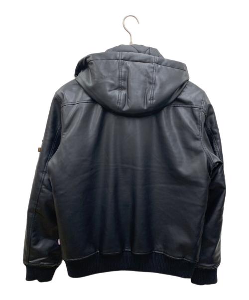 ALPHA（アルファ）ALPHA (アルファ) フーテッドリブジャケット ブラック サイズ:XLの古着・服飾アイテム