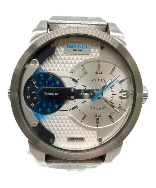 DIESEL（ディーゼル）DIESEL (ディーゼル) 腕時計 シルバー×ブルーの古着・服飾アイテム