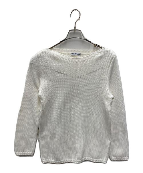 Salvatore Ferragamo（サルヴァトーレ フェラガモ）Salvatore Ferragamo (サルヴァトーレ フェラガモ) ニット ホワイト サイズ:Lの古着・服飾アイテム