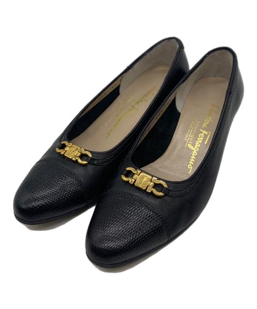 Salvatore Ferragamo（サルヴァトーレ フェラガモ）Salvatore Ferragamo (サルヴァトーレ フェラガモ) ビットローファー ブラック サイズ:4 1/2の古着・服飾アイテム