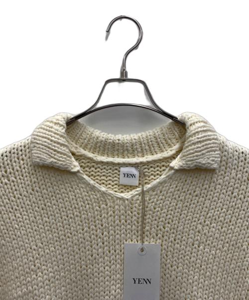 YENN（イエン）YENN (イエン) ハンドニットポロ アイボリー サイズ:Free 未使用品の古着・服飾アイテム