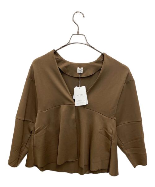 e/rm（イーアールエム）e/rm (イーアールエム) 半袖ワンピース ブラウン サイズ:free 未使用品の古着・服飾アイテム
