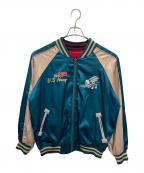 MIULIFEミウライフ）の古着「リバーシブルスカジャン」｜レッド×ダーコイズ