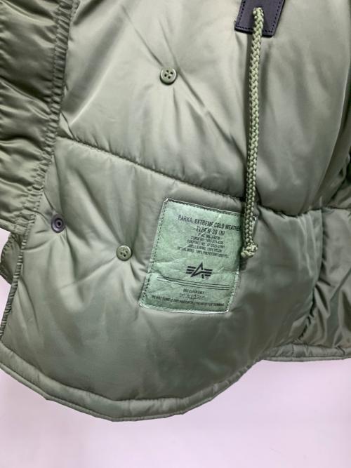 ALPHA INDUSTRIES（アルファインダストリーズ）ALPHA INDUSTRIES (アルファインダストリーズ) ミリタリーコート オリーブ サイズ:Lの古着・服飾アイテム