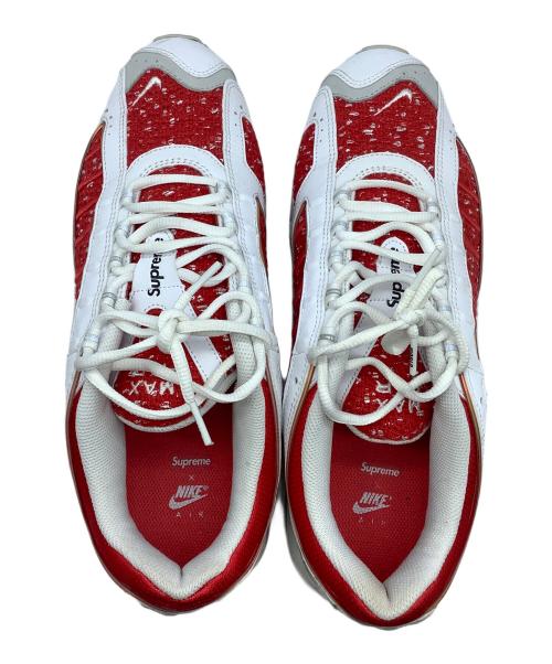 NIKE（ナイキ）NIKE (ナイキ) SUPREME (シュプリーム) ローカットスニーカー ホワイト×レッド サイズ:29.5cmの古着・服飾アイテム