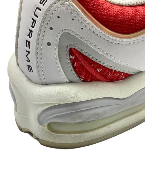 NIKE（ナイキ）NIKE (ナイキ) SUPREME (シュプリーム) ローカットスニーカー ホワイト×レッド サイズ:29.5cmの古着・服飾アイテム