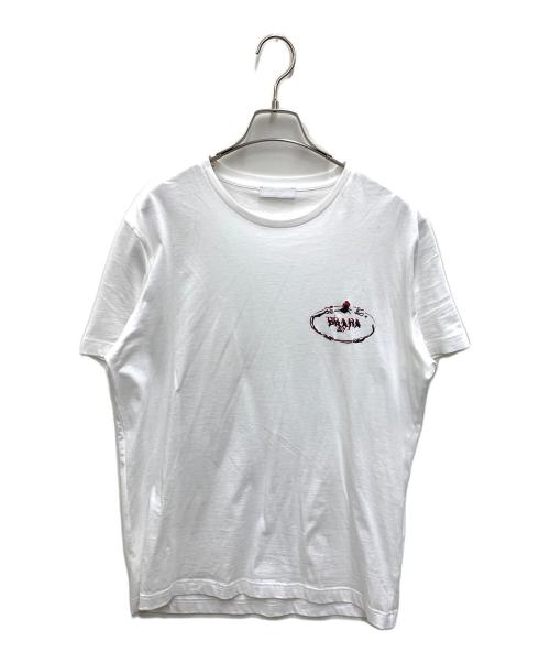 PRADA（プラダ）PRADA (プラダ) 半袖カットソー ホワイト サイズ:Mの古着・服飾アイテム