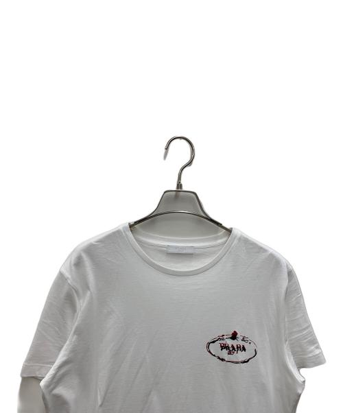 PRADA（プラダ）PRADA (プラダ) 半袖カットソー ホワイト サイズ:Mの古着・服飾アイテム
