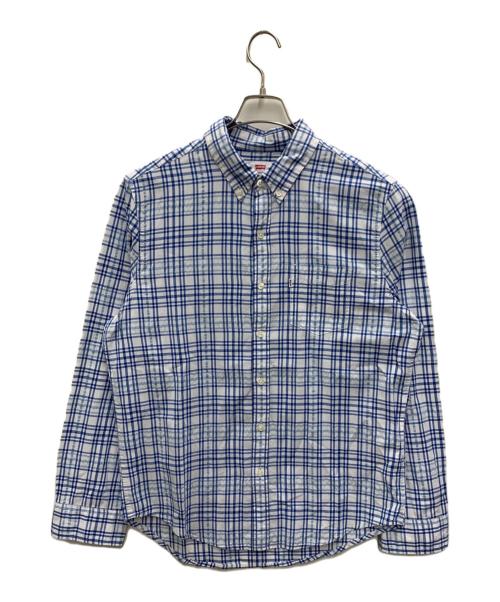 LEVI'S（リーバイス）LEVI'S (リーバイス) チェックシャツ ホワイト×ブルー サイズ:Lの古着・服飾アイテム