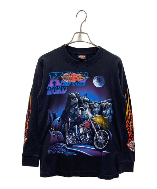 rock eagle（ロックイーグル）ROCK EAGLE (ロックイーグル) 長袖カットソー ブラック サイズ:Mの古着・服飾アイテム