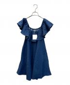 eimy istoireエイミーイストワール）の古着「半袖ワンピース」｜インディゴ