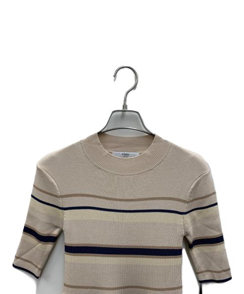 eimy istoire（エイミーイストワール）eimy istoire (エイミーイストワール) 半袖ワンピース ベージュ×ネイビー サイズ:FREE 未使用品の古着・服飾アイテム