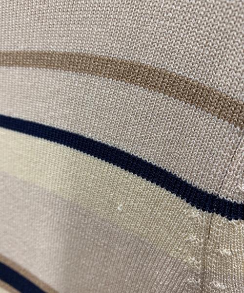 eimy istoire（エイミーイストワール）eimy istoire (エイミーイストワール) 半袖ワンピース ベージュ×ネイビー サイズ:FREE 未使用品の古着・服飾アイテム