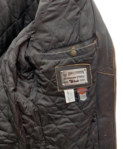 HARLEY-DAVIDSON（ハーレーダビッドソン）HARLEY-DAVIDSON (ハーレーダビッドソン) レザージャケット ブラウン サイズ:Sの古着・服飾アイテム