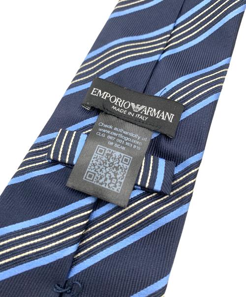 EMPORIO ARMANI（エンポリオアルマーニ）EMPORIO ARMANI (エンポリオアルマーニ) ネクタイ ネイビー×ブルー サイズ:8の古着・服飾アイテム