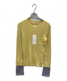 STERNBERG（スタンバーグ）の古着「薄手ニット」｜イエロー×パープル