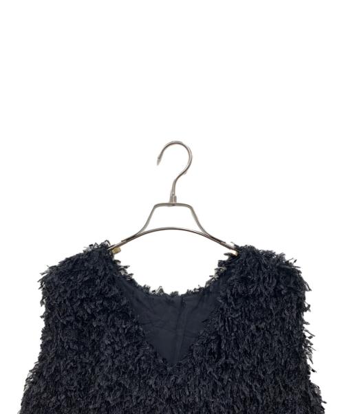 AuieF（アウィーエフ）AuieF (アウィーエフ) ジャギ―ベスト ブラック サイズ:38 未使用品の古着・服飾アイテム