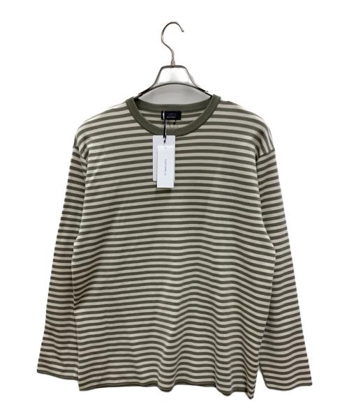 nanamica（ナナミカ）nanamica (ナナミカ) BATONER (バトナ―) 長袖カットソー グリーン×ベージュ サイズ:M 未使用品の古着・服飾アイテム