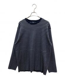 nanamica×BATONER（ナナミカ×バトナ―）の古着「長袖カットソー」｜ブラック×グレー